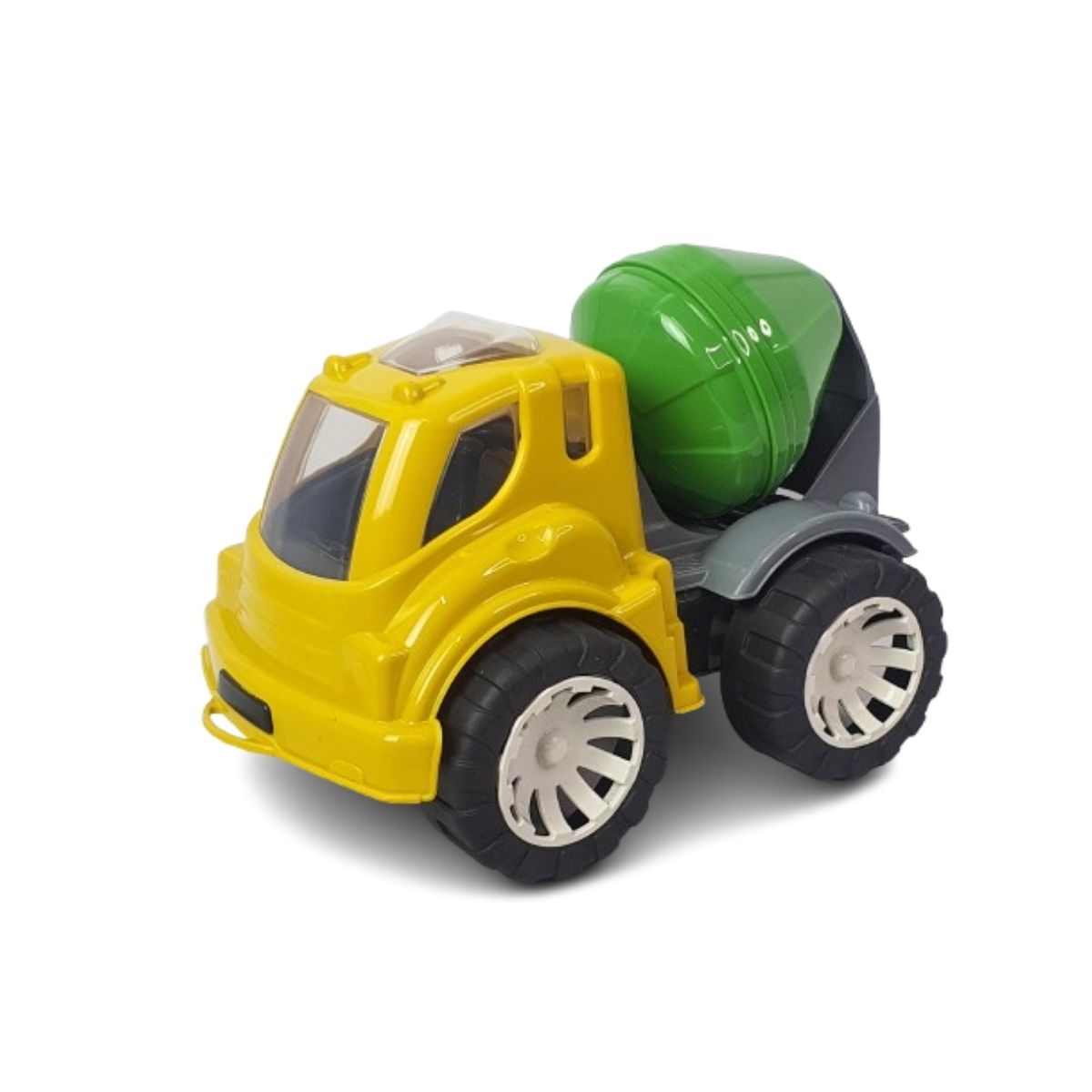 Brinquedo Caminhão Betoneira Amarelo Com Verde - Smiling Kids Brinquedo Caminhão Betoneira Amarelo Com Verde - Smiling Kids
